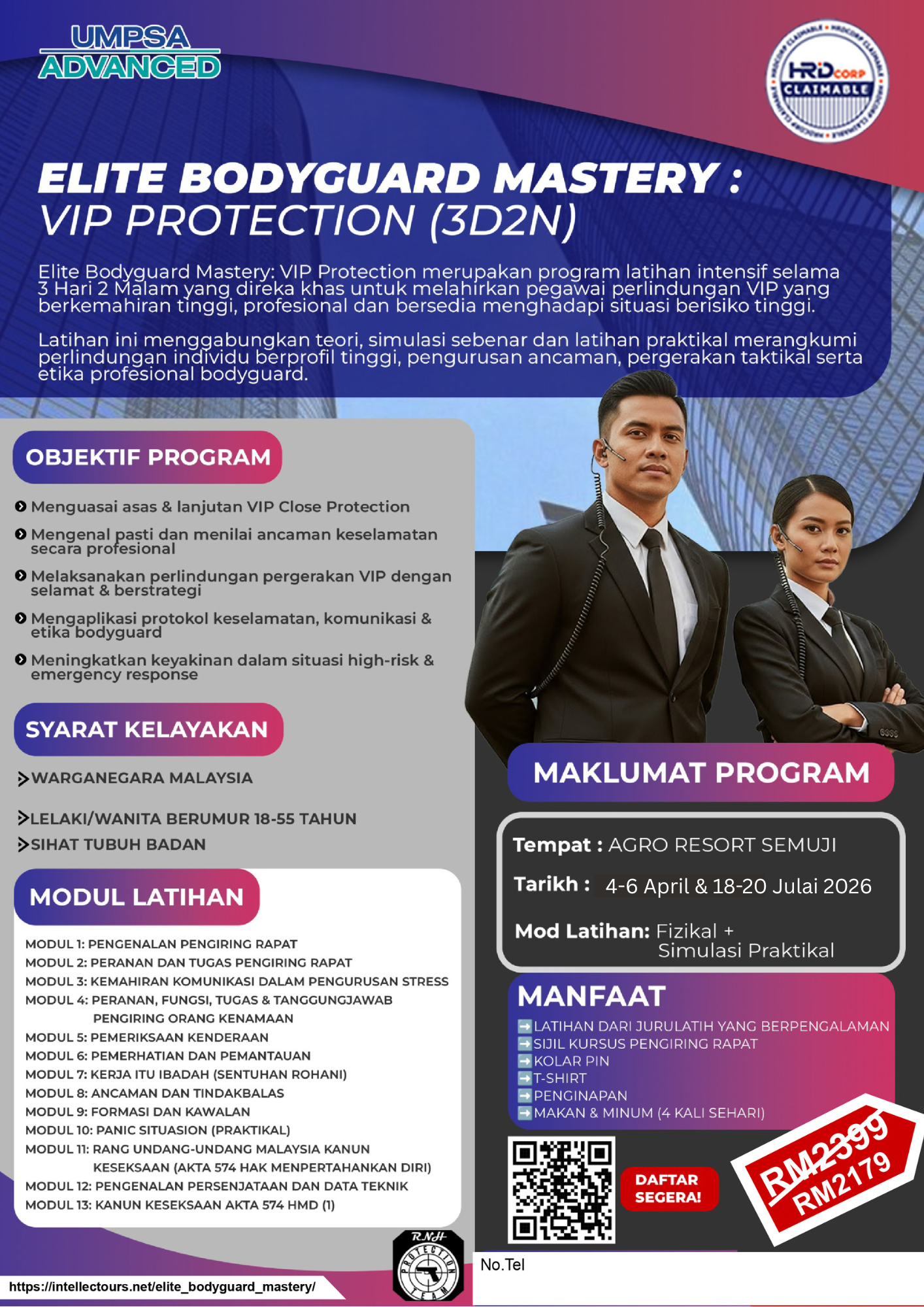 Poster program Elite Bodyguard Mastery
